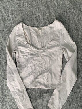 F21 White Crop Top
